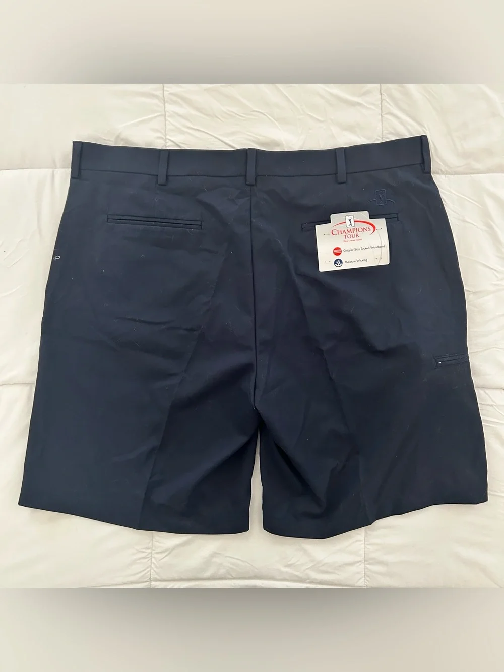 Champions Tour Shorts Mens Navy Blue Golf Shorts Size 40